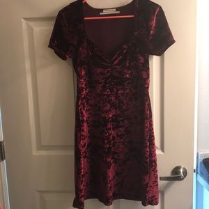 Burgundy Velvet Dress